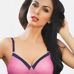 Dazzle Women Fuchsia & Black Lightly Padded Bra-picture-43