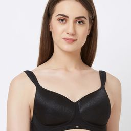Soie Black Bra Lightly Padded T-shirt Bra-56