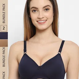 Floret Pack of 2 Heavily Padded Non-Wired Seamless All Day Comfort Push-Up Bra-picture-14