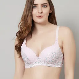PrettyCat Pink & Blue Floral Underwired Lightly Padded Bra-image-99
