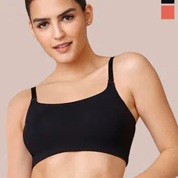 Nykd Pack Of 2 Half Coverage Lightly Padded Seamless Everyday Bras With All Day Comfort-image-9