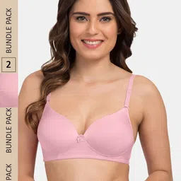 Tweens Pack Of 2 Heavily Padded Nylon All Day Comfort Seamless Balconette Bra-20