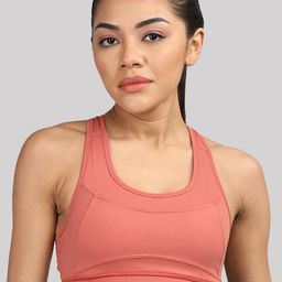 CHKOKKO Full Coverage Lightly Padded Dry Fit Workout Bra with All Day Comfort-22
