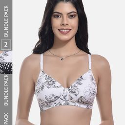 StyFun Pack Of 2 Floral Printed Full Coverage Lightly Padded Bra-16