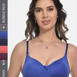 StyFun Pack Of 4 Full Coverage Lightly Padded All Day Comfort Everyday Bra-10