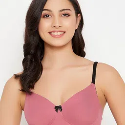 Clovia Pink Full Coverage Cup Wire Free Cotton T-shirt Bra With All Day Comfort-23