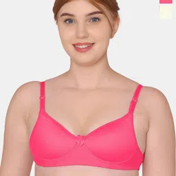 KOMLI Pack Of 2 Full Coverage Lightly Padded Cotton Everyday Bra With All Day Comfort-image-15