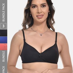 StyFun Pack Of 3 Full Coverage Lightly Padded Everyday All Day Comfort Bra-24