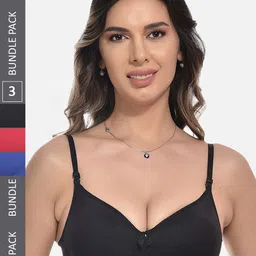 StyFun Pack Of 3 Full Coverage Lightly Padded All Day Comfort Everyday Bra-picture-36