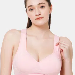 Lady Lyka Medium Coverage Lightly Padded Cotton Sports Bra With-37