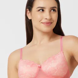 Candyskin Floral Lace Medium Coverage Lightly Padded All Day Comfort Nylon Everyday Bra-picture-29