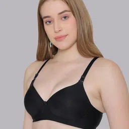 Maashie Pack of 2 Striped Soft Padded Full Coverage Tshirt Bra image 3