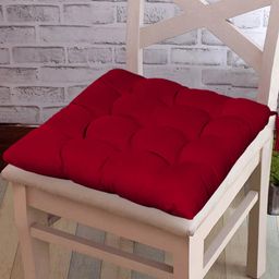 Kuber Industries 2-Pcs Maroon Cotton Sitting Chair Pads-28