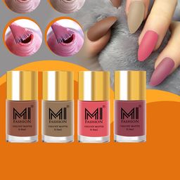 MI FASHION Set of 4 Velvet Matte Long Lasting Nail Polish - 9.9 ml Each-20