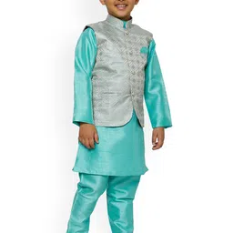 Pro-Ethic STYLE DEVELOPER Kurta with Pyjamas With Waistcoat image 3