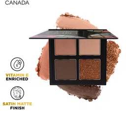FACES CANADA 4 IN 1 Long Lasting & Matte Finish Eyeshadow Palette-4.8 gm image 1