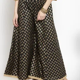 Clora Creation Women Floral Printed Flared Palazzo-59