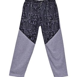 SWEET ANGEL Boys Grey Melange & Black Printed Cotton Track Pant-picture-7