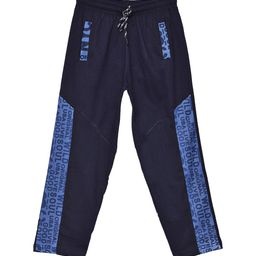 SWEET ANGEL Boys Navy Blue Printed Pure Cotton Track Pants-image-133