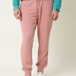 RARE RABBIT Men Titan Relaxed Fit Solid Cotton Joggers-image-7