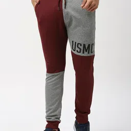 USMC Men Colourblocked Mid Rise Joggers-image-40