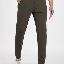 JADE BLUE Slim-Fit Pure Cotton Track Pants-picture-2