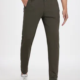 JADE BLUE Slim-Fit Pure Cotton Track Pants-image-121
