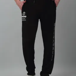 Cantabil Men Typography Printed Mid-Rise Track Pant-image-11