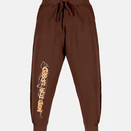 KiddoPanti Boys Mid-Rise Typography Printed Pure Cotton Joggers-image-14
