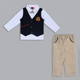 Wish Karo Infant Boys Cotton Single Breasted Three Pieces Suit-image-21