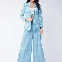 Pannkh Printed Pure Cotton Blazer With Trouser-picture-30
