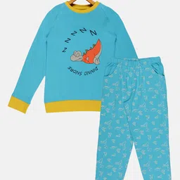 KiddoPanti Girls Graphic Printed Pure Cotton T-Shirt with Joggers-image-81