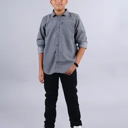KiddoPanti Boys Pure Cotton Shirt With Trousers-image-23