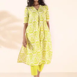 trueBrowns Women Ethnic Motifs Printed Regular Pure Cotton Kurta with Palazzos-picture-41