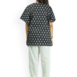 Freesia Array Printed Pure Cotton Top & Trouser image 3