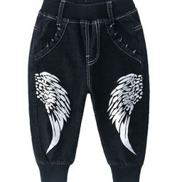 StyleCast Boys Navy Blue Graphic Printed Cotton Joggers-image-32