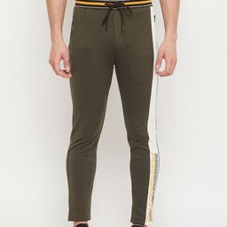 Duke Men Green Solid Cotton Relaxed-Fit Track Pants-picture-9