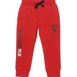 PLUM TREE Boys Red & Black Printed Pure Cotton Loose-Fit Joggers-picture-16