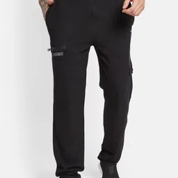Octave Men Solid Regular Fit Mid Rise Cotton Regular Track Pants-image-88