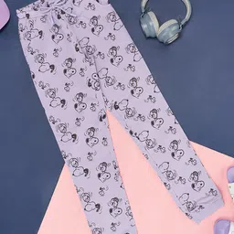 Pantaloons Junior Girls Snoopy Printed Cotton Mid-Rise Track Pants-image-68
