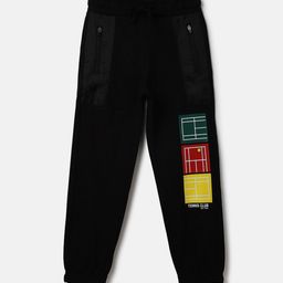 United Colors of Benetton Boys Mid-Rise Geometric Printed Cotton Joggers-picture-23