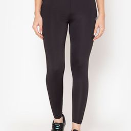BODYACTIVE Women Black Solid High Waist Workout Tummy Shaper Pants-image-10
