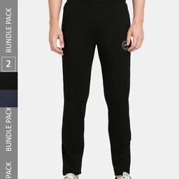 Pepe Jeans Men Pack Of 2 Mid-Rise Breathable Pure Cotton Track Pants-image-91