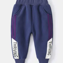 StyleCast Blue Boys Typography Printed Mid Rise Cotton Jogger-image-27