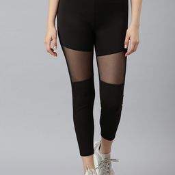 Aarika Women Black Solid Slim-Fit Tights-image-63