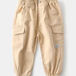 StyleCast Boys Beige Cotton Mid Rise Joggers-image-60