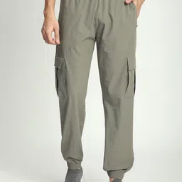 Mark Leute Men Parachute Regular Fit Mid-Rise Cargo Joggers Trousers-image-3