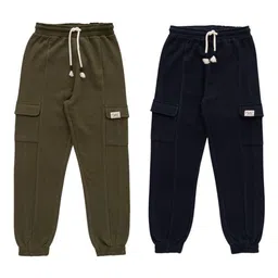 JusCubs Boys Pack Of 2 Cotton Mid-Rise Joggers-image-8