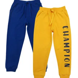Clothe Funn Boys Pack of 2 Typography Printed Joggers-image-6