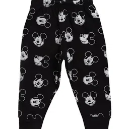 Bodycare Kids Boys Black & White Mickey Mouse Print Printed Cotton Joggers-picture-36